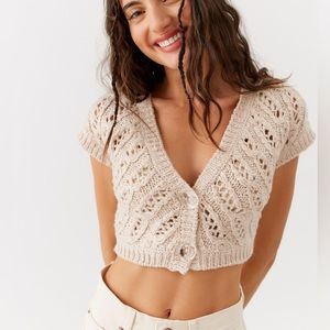 NWT Urban Outfitters Lottie Cropped Cardigan